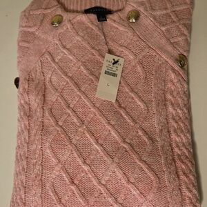 New Talbots Pink Cable Knit Sweater